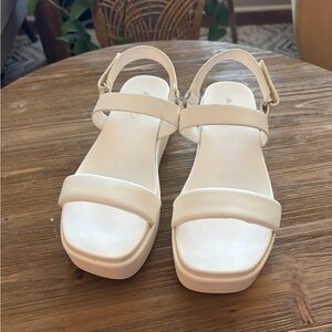 Aldo Cream Platform Sandals